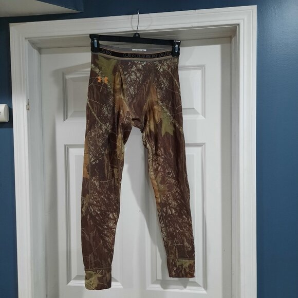 Under Armour Tights Mens Large Camo Compression Hunting Mossy Oak Base Layer - Picture 1 of 10